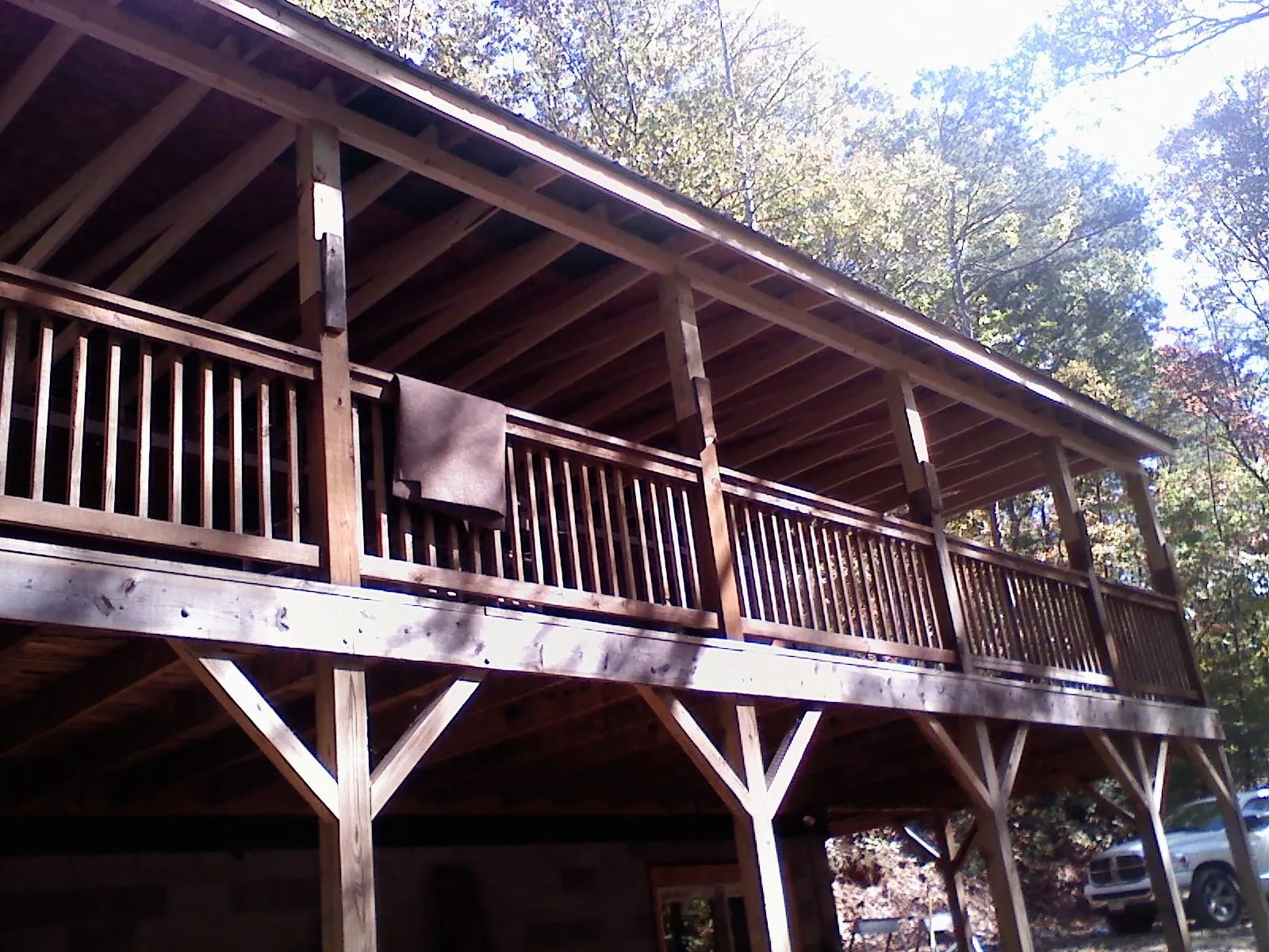 Timber framing under a new elevated porch and deck — Roof Leak Repair in Fort Edward by Roofing Brothers